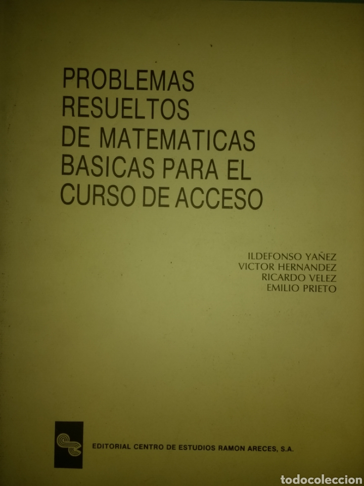 Libros de segunda mano: PROBLEMAS RESUELTOS DE MATEM&Aacute;TICAS B&Aacute;SICAS PARA EL CURSO DE ACCESO. VARIOS AUTORES. EDITORIAL CENTRO - Foto 1