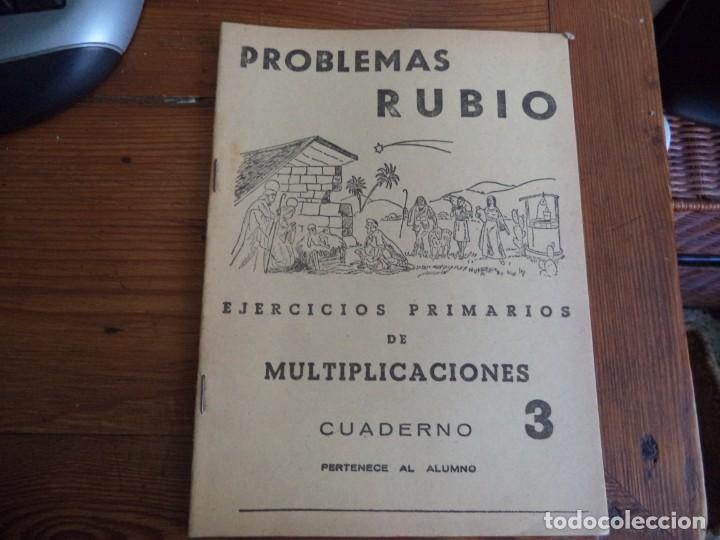 Libros de segunda mano: Cuaderno de escuela Rubio.Ejercicio de Multiplicaciones .Num. 3 - Foto 1