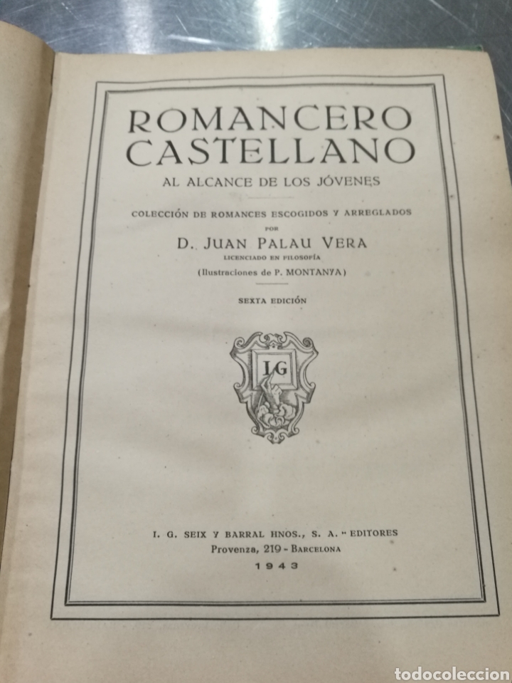Libros de segunda mano: Romancero Castellano para j&oacute;venes 1943 - Foto 3