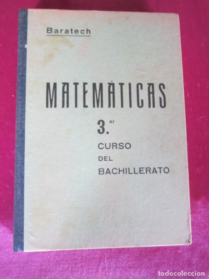 Libros de segunda mano: MATEM&Aacute;TICAS.TERCER CURSO BACHILLERATO BARATECH - Foto 1