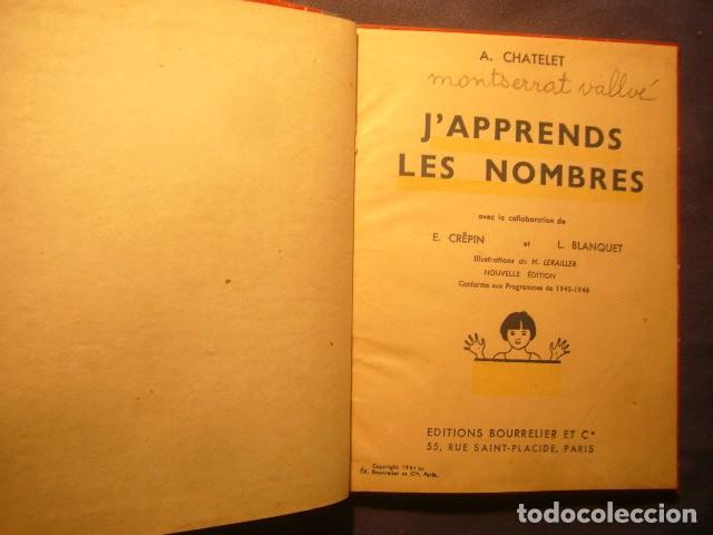 Libros de segunda mano: A. CHATELET: - JAPPRENDS LES NOMBRES - (PARIS, 1944) - Foto 1
