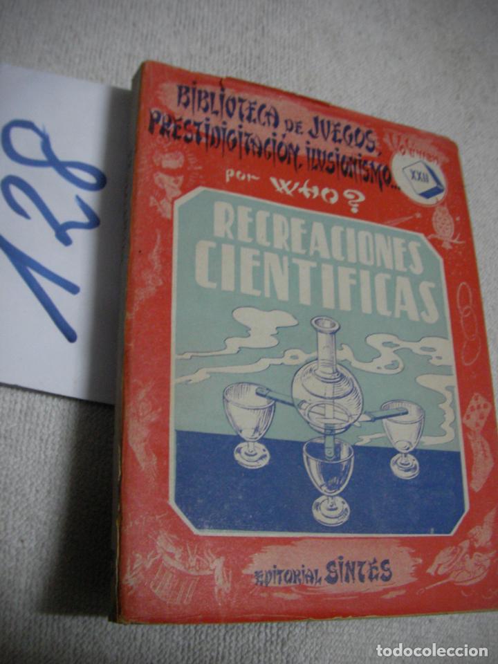 Libros de segunda mano: ANTIGUO LIBRO RECREACIONES CIENTIFICAS - Foto 1