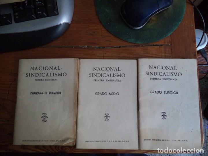 Libri di seconda mano: Tres libros Nacional Sindicalismo .Primera ense&ntilde;anza.Iniciaci&oacute;n,grado medio y grado superior.