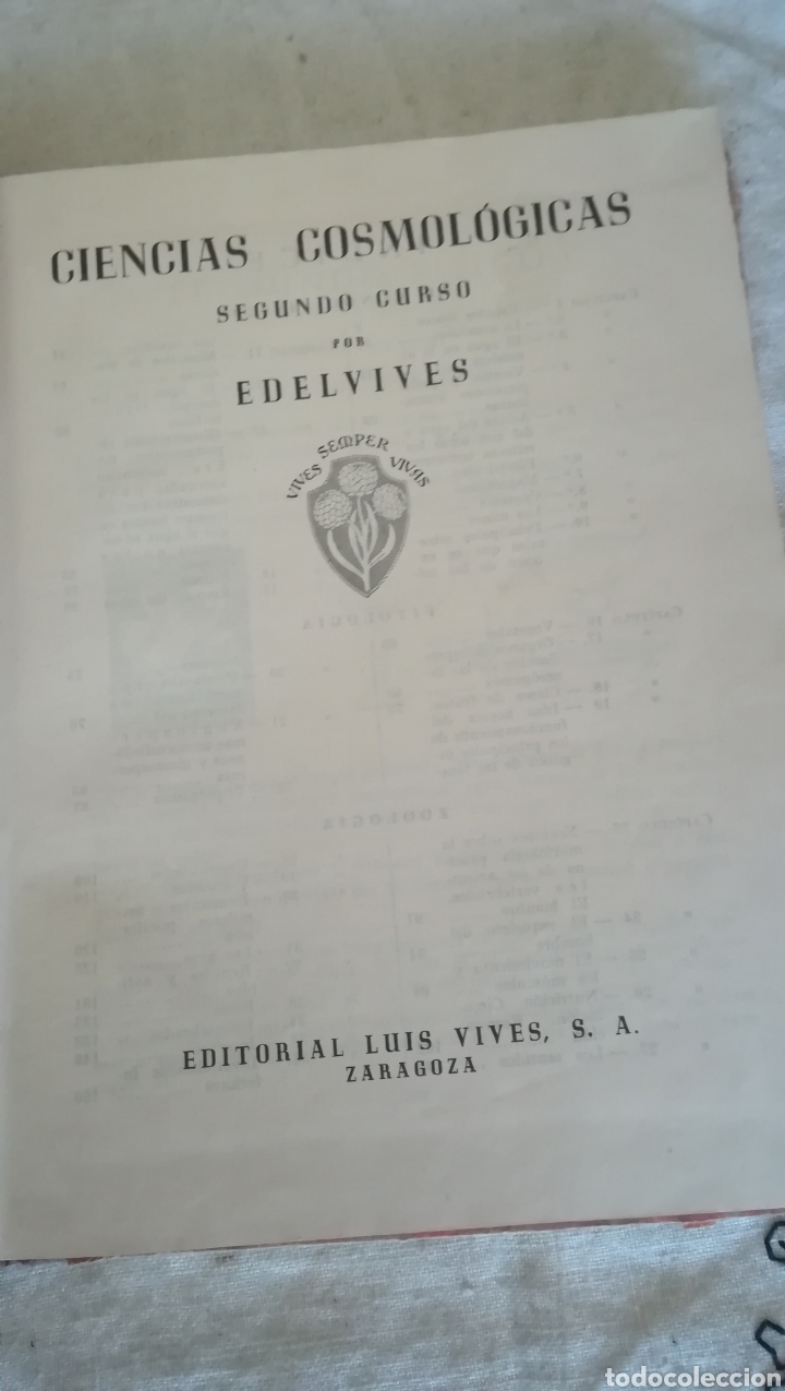 Libros de segunda mano: Ciencias Cosmologicas, libro escolar de 1949 - Foto 3