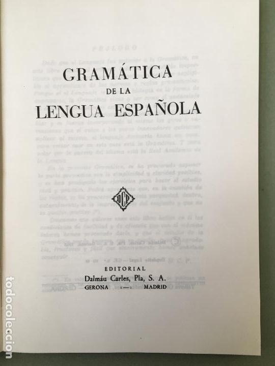 Libros de segunda mano: LIBRO GRAM&Aacute;TICA DE LA LENGUA ESPA&Ntilde;OLA, DEL 1960 - Foto 2