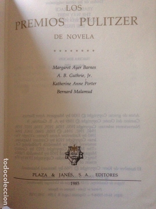 Libros de segunda mano: LOS PREMIOS PULITZER DE NOVELAS - Foto 2