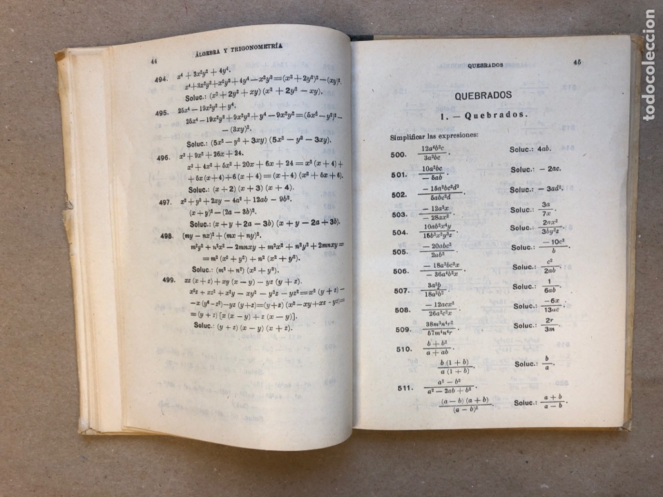 Libros de segunda mano: &Aacute;LGEBRA Y TRIGONOMETR&Iacute;A (SOLUCIONARIO). EDICIONES BRU&Ntilde;O 1955. - Foto 3