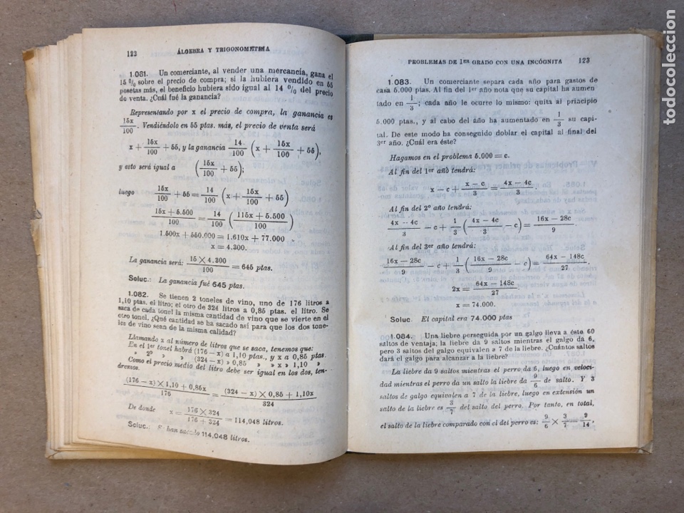 Libros de segunda mano: &Aacute;LGEBRA Y TRIGONOMETR&Iacute;A (SOLUCIONARIO). EDICIONES BRU&Ntilde;O 1955. - Foto 4