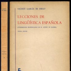 Libros de segunda mano: LECCIONES DE LINGÜÍSTICA ESPAÑOLA. CONFERENCIAS PRONUNCIADAS EN EL ATENEO DE MADRID [1951]. 1966.. Lote 150071166