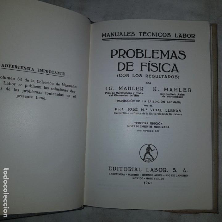 Libros de segunda mano: PROBLEMAS DE FISICA-  ED. LABOR - Foto 2