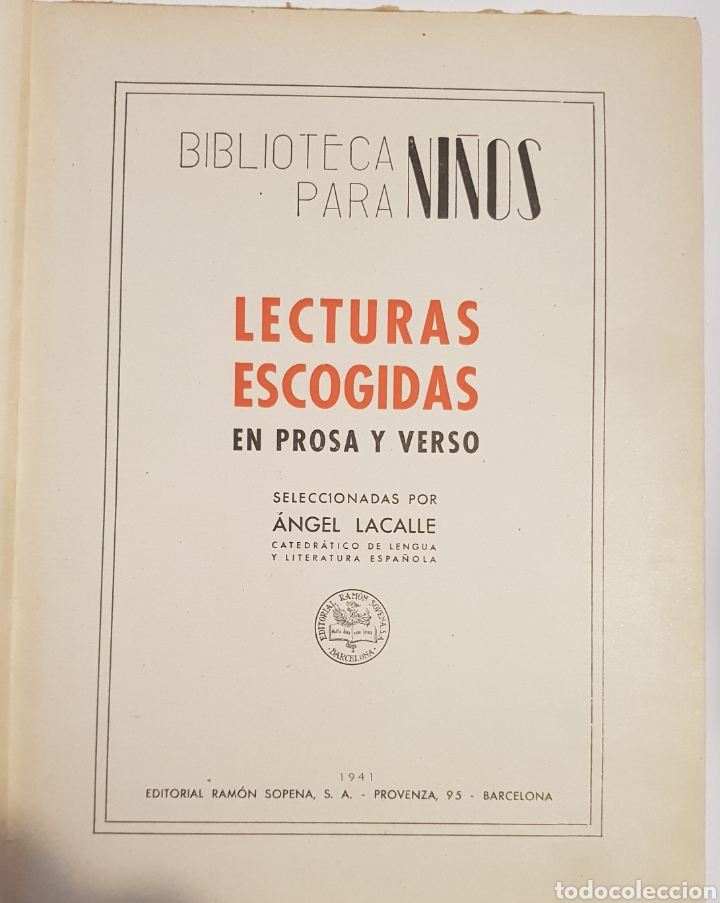 Libros de segunda mano: Lecturas escogidas - Foto 2