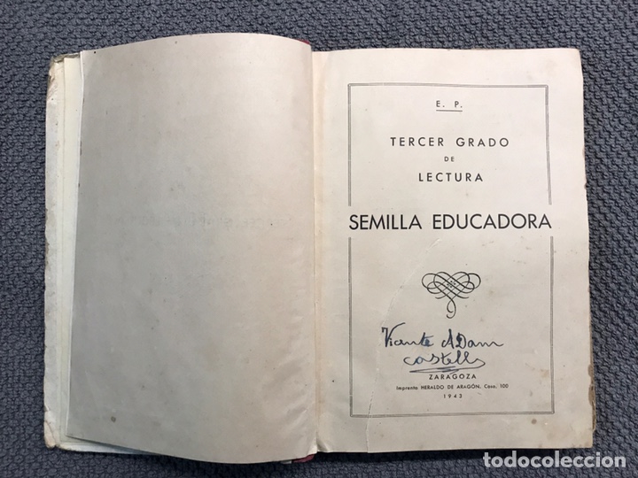 Libros de segunda mano: Semilla Educadora, 3er. Libro de Lectura (a.1943) - Foto 3