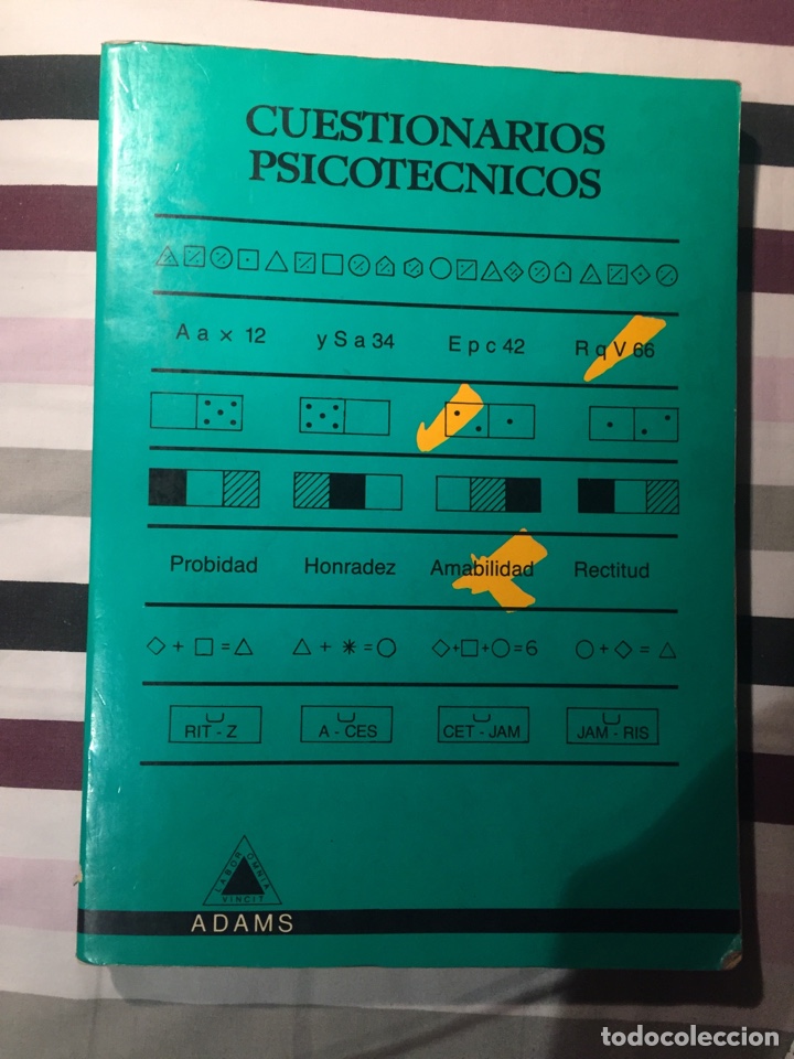 Libros de segunda mano: Cuestionarios psicotecnicos Adams - Foto 1