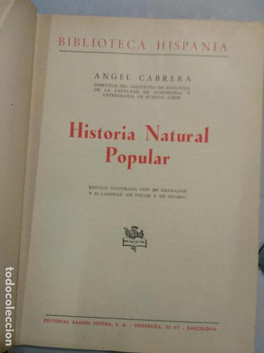 Libros de segunda mano: HISTORIA NATURAL POPULAR - CELSO AR&Eacute;VALO - Foto 2