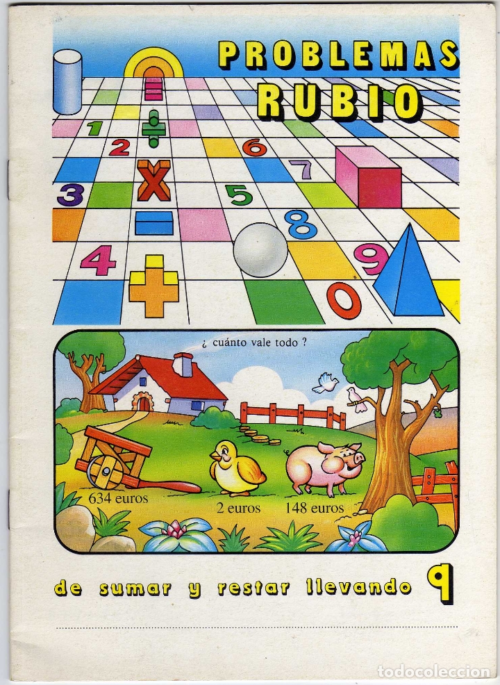 Libros de segunda mano: PROBLEMAS RUBIO - DE SUMAR Y RESTAR LLEVANDO 9 - Foto 1
