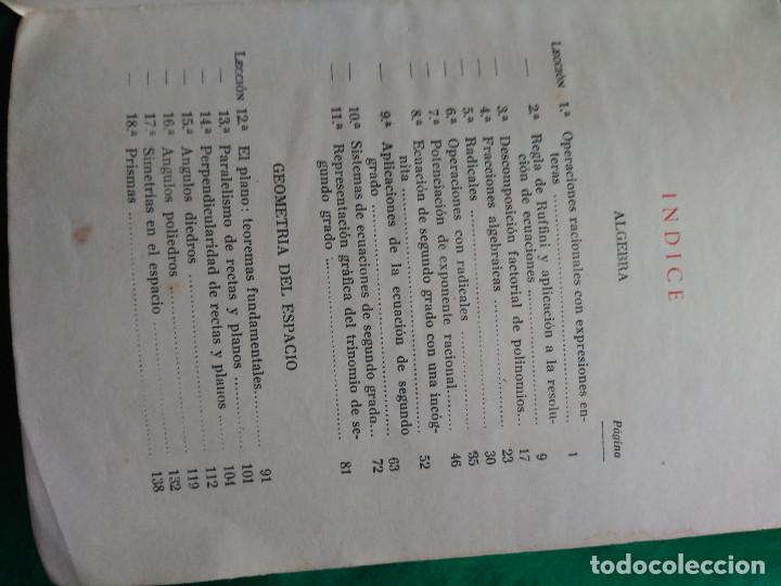 Libros de segunda mano: MATEM&Aacute;TICAS. ED. SM 1965. 4 &ordm; Curso - Foto 7