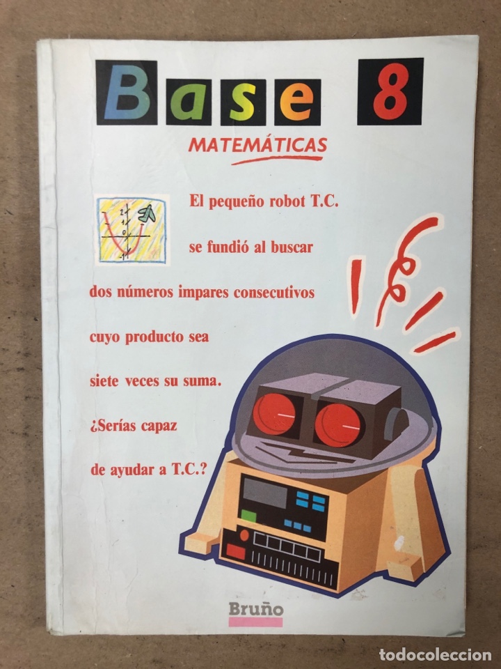 Libros de segunda mano: BASE MATEM&Aacute;TICAS 8&deg; EGB. EDITORIAL BRU&Ntilde;O (1991). - Foto 1