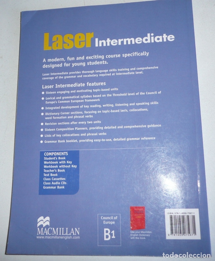 Libros de segunda mano: Laser Intermediate Students book (Macmillan, 2005) Sin CD-ROM - Foto 2