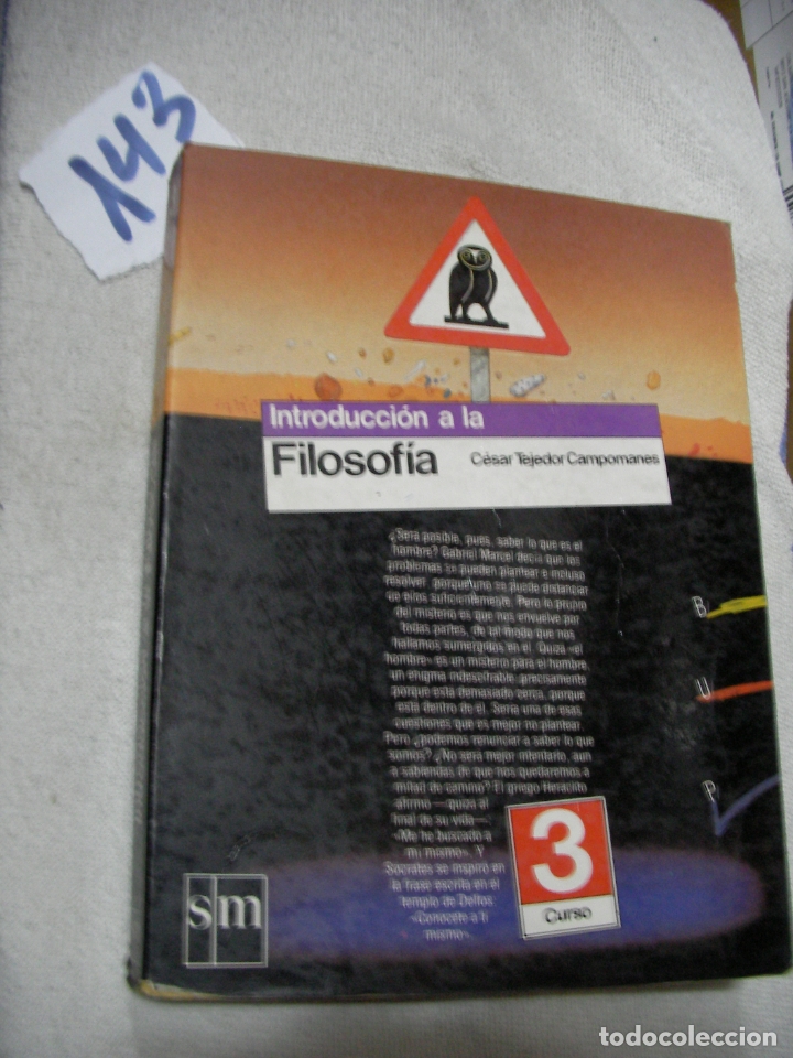 Libros de segunda mano: ANTIGUO LIBRO DE TEXTO - INTRODUCCION A LA FILOSOFIA - Foto 1