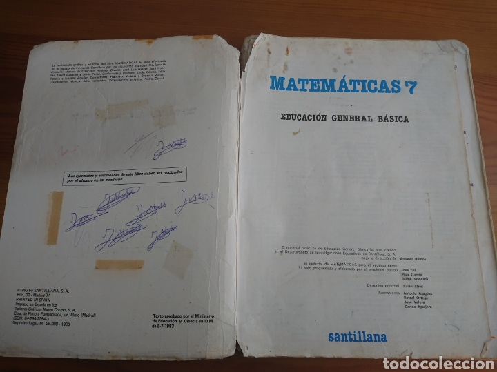 Libros de segunda mano: Matem&aacute;ticas 7 Santillana, 1983 - Foto 4