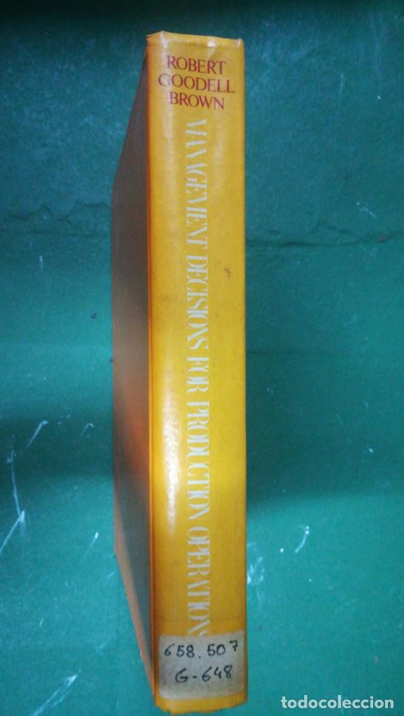 Libros de segunda mano: MANAGEMENT DECISIONS FOR PRODUCTION OPERATIONS. 1971. - Foto 2