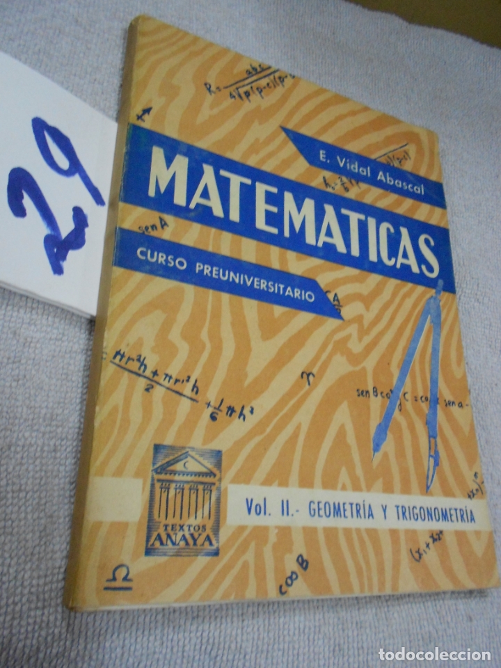 Libros de segunda mano: ANTIGUO LIBRO DE TEXTO - MATEMATICAS - GEOMETRIA Y TRIGONOMETRIA - Foto 1
