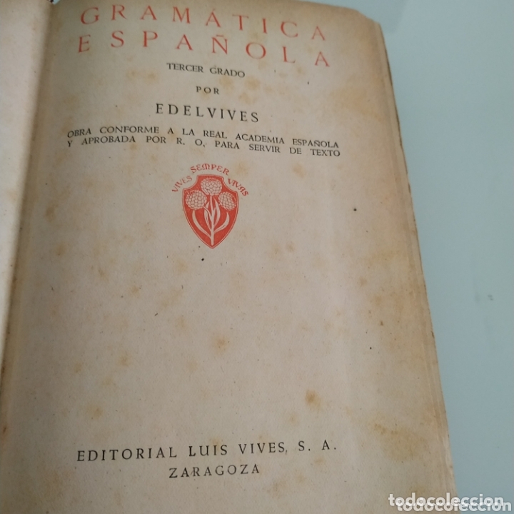 Libros de segunda mano: Gram&aacute;tica tercer grado Luis Vives a&ntilde;o 1940 - Foto 3