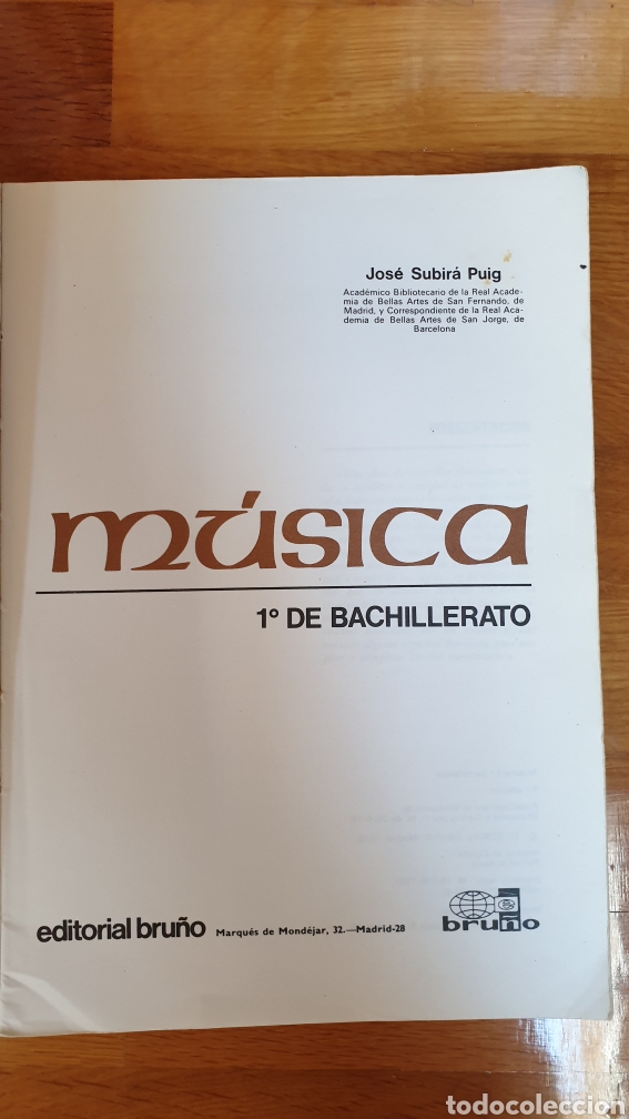 Libros de segunda mano: M&uacute;sica 1&deg; de bachillerato Editorial Bru&ntilde;o - Foto 2