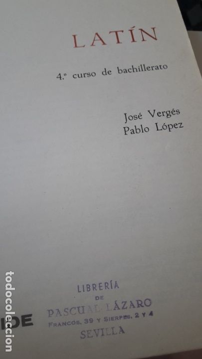 Libros de segunda mano: LAT&Iacute;N, 4&ordm; CURSO DE BACHILLERATO, Teide 1971 - Foto 6