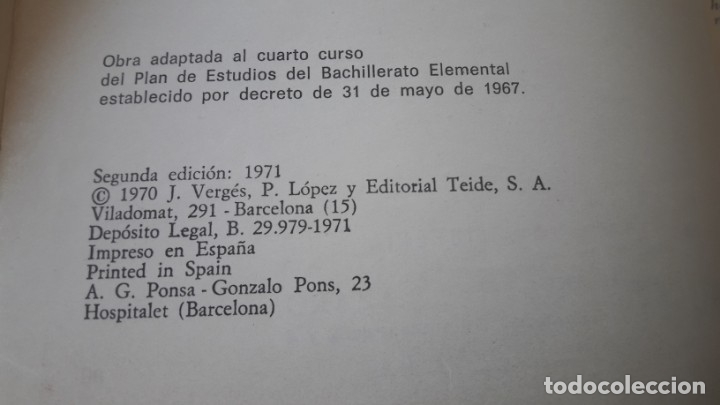 Libros de segunda mano: LAT&Iacute;N, 4&ordm; CURSO DE BACHILLERATO, Teide 1971 - Foto 7