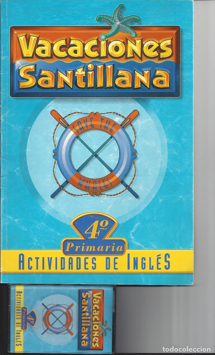 Libros de segunda mano: ACTIVIDADES DE INGLES Y CASSETTE. 4&ordm; curso primaria.Vacaciones Santillana
