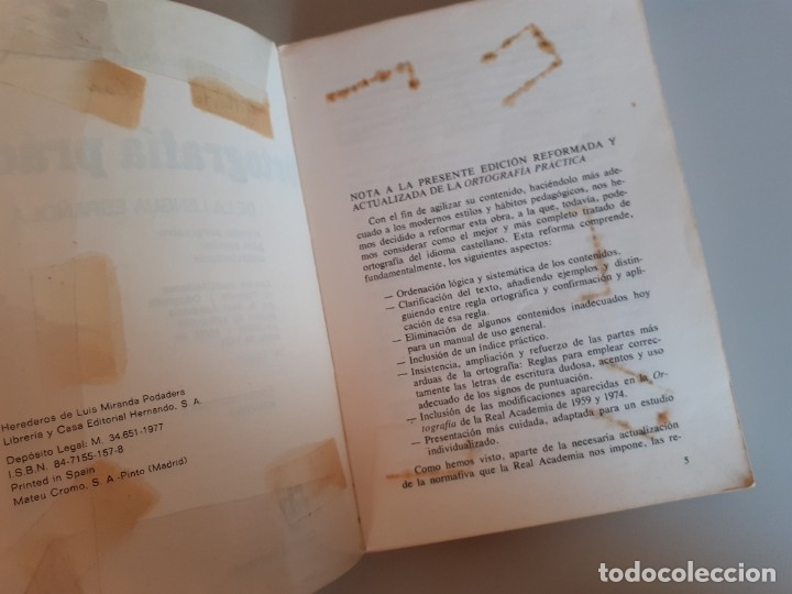 Libros de segunda mano: LUIS MIRANDA PODADERA. ORTOGRAFIA PRACTICA DE LA LENGUA ESPA&Ntilde;OLA. EDITORIAL HERNANDO. - Foto 2
