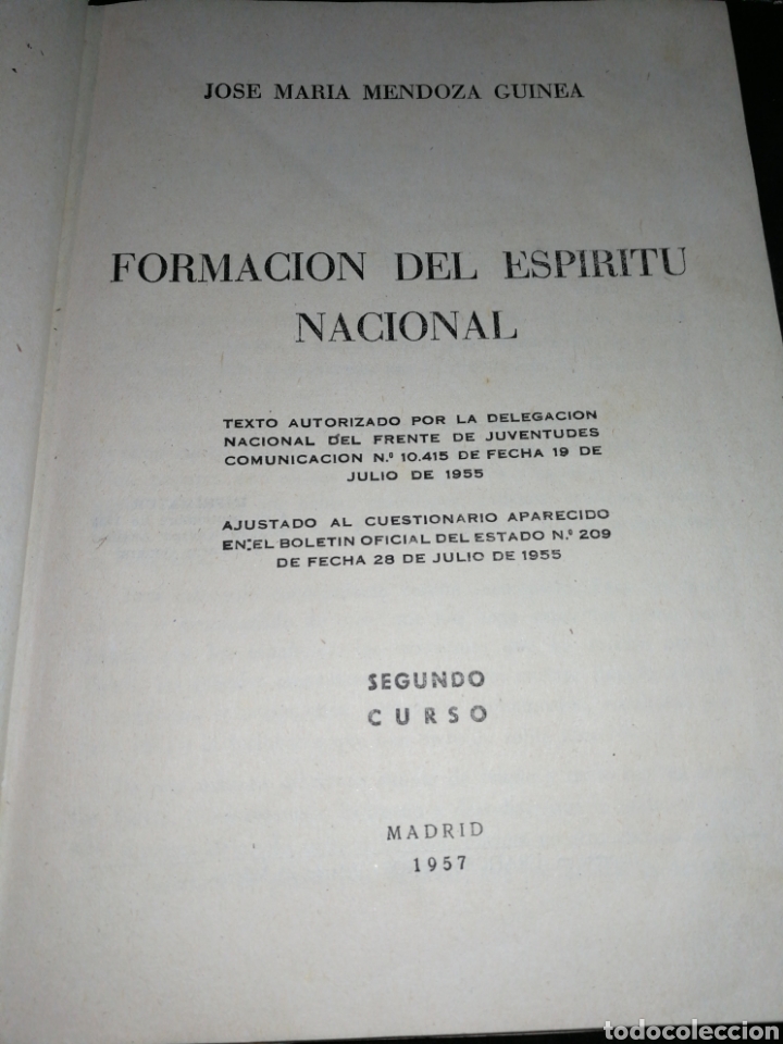 Libros de segunda mano: FORMACI&Oacute;N DEL ESP&Iacute;RITU NACIONAL 1957 - Foto 3