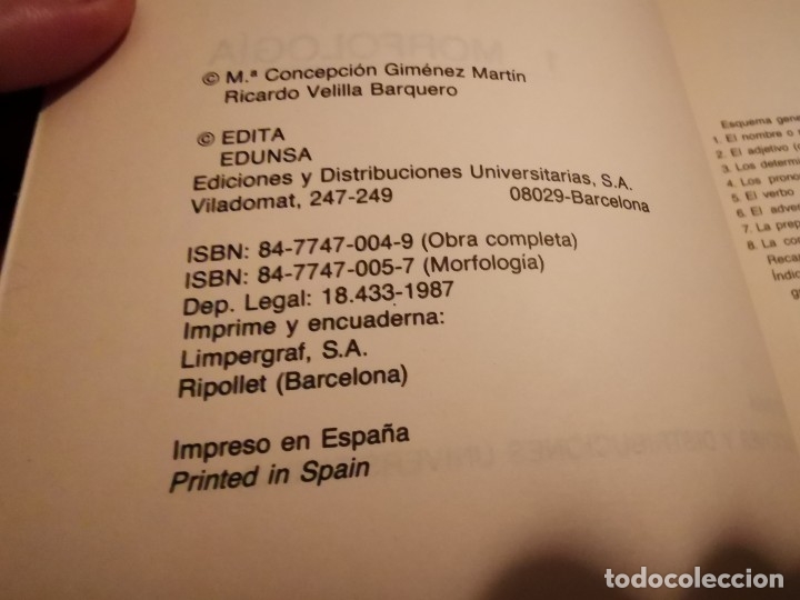 Libros de segunda mano: CUADERNOS DE EJERCICIOS GRAMATICALES 1 MORFOLOG&Iacute;A EDUNSA 1987 SIN USAR - Foto 2