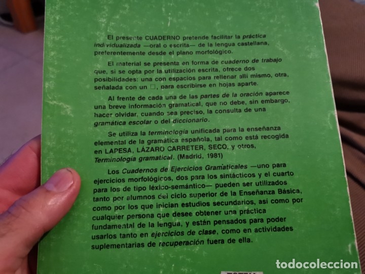 Libros de segunda mano: CUADERNOS DE EJERCICIOS GRAMATICALES 1 MORFOLOG&Iacute;A EDUNSA 1987 SIN USAR - Foto 8