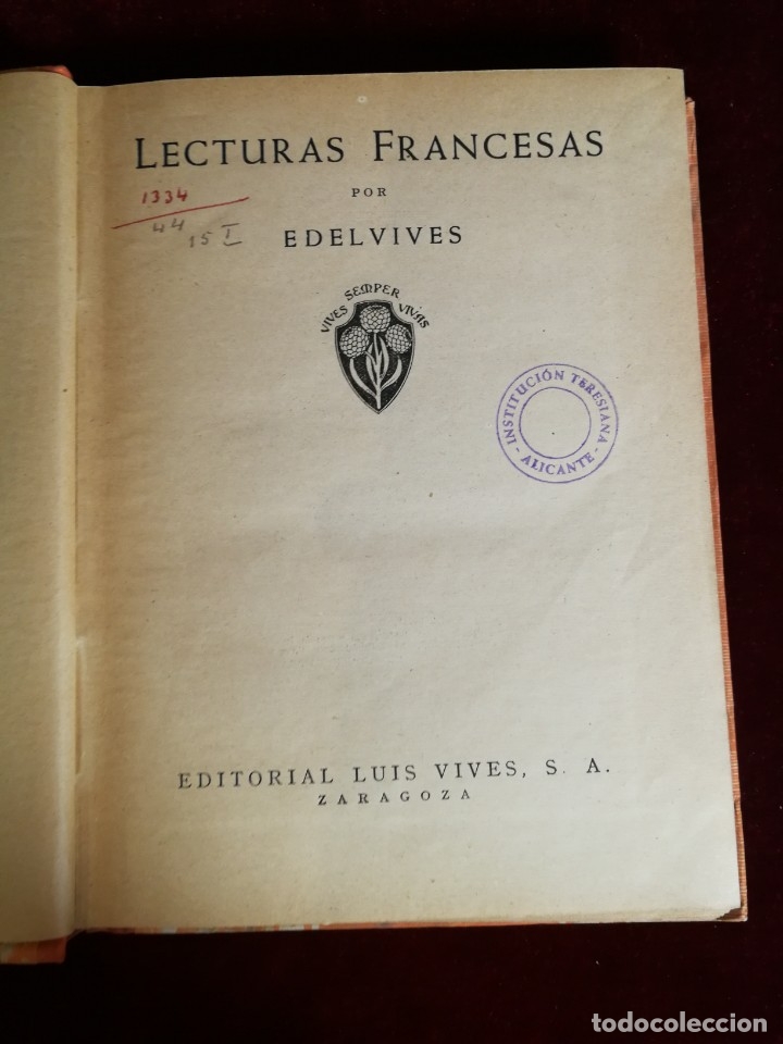 Libros de segunda mano: Original de &eacute;poca Lecturas Francesas 1947 - Edelvives - Foto 2