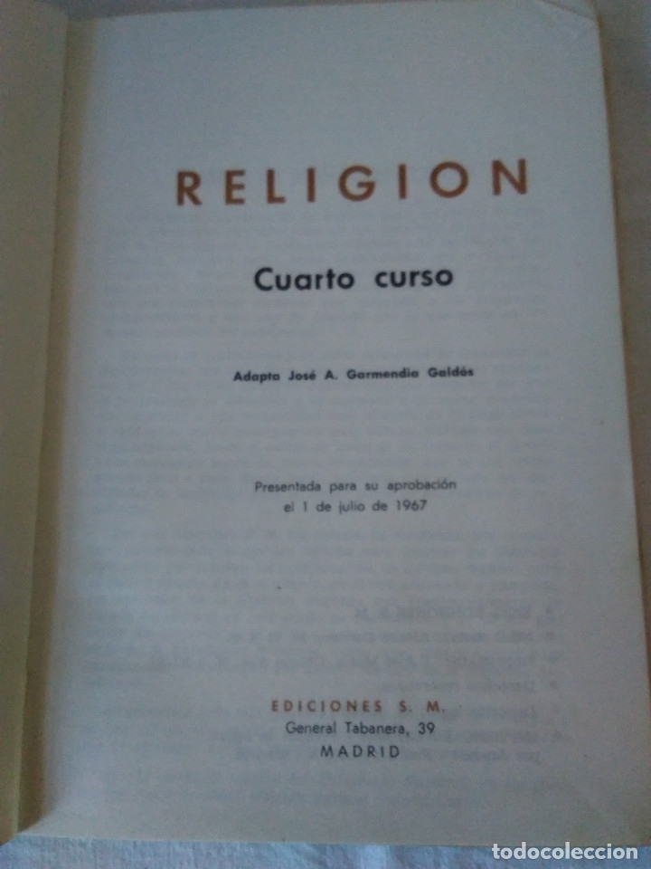 Libros de segunda mano: 134-RELIGION, 4&ordm; curso, S.M., 1967 - Foto 2