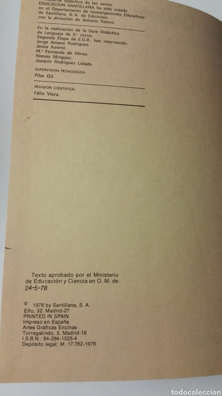 Libros de segunda mano: Gu&iacute;a did&aacute;ctica, lenguaje, EGB santillana 6. - Foto 7
