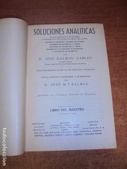 Libros de segunda mano: SOLUCIONES ANAL&Iacute;TICAS (DALMAU CARLES) - Foto 4