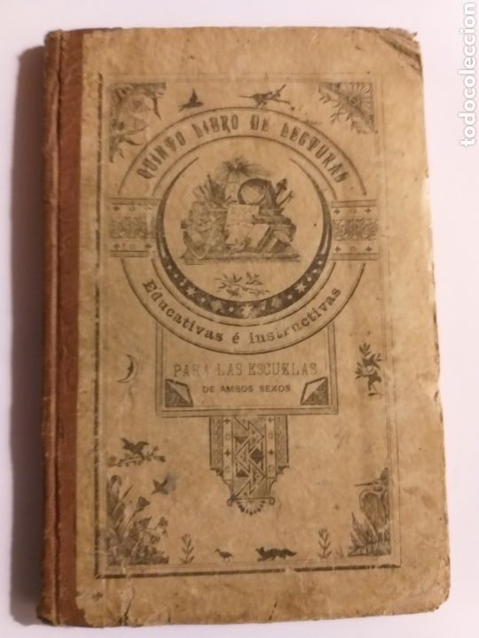 Libros de segunda mano: Quinto libro de lecturas educativas e instructivas . Pedro Ricaldone 1908 . Escuela ense&ntilde;anza - Foto 1