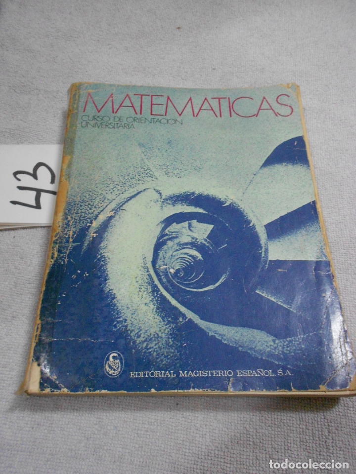 Libros de segunda mano: ANTIGUO LIBRO DE TEXTO - MATEMATICAS COU - Foto 1