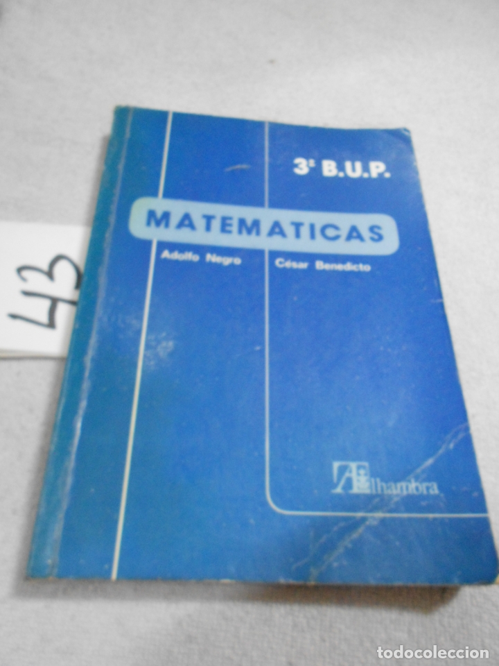 Libros de segunda mano: ANTIGUO LIBRO DE TEXTO - MATEMATICAS 3&ordm; BUP - Foto 1