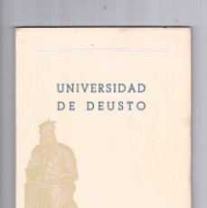 Libros de segunda mano: UNIVERSIDAD DE DEUSTO CURSO 1957 1958 MEMORIA ACADEMICA ESCOLAR **. Lote 187630642