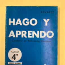 Libros de segunda mano: HAGO Y APRENDO 4º CURSO, 3ER TRIMESTRE - ALVAREZ - EDITORIAL MIÑON 1ª EDICION 1971 - NUEVO!!!. Lote 188676133
