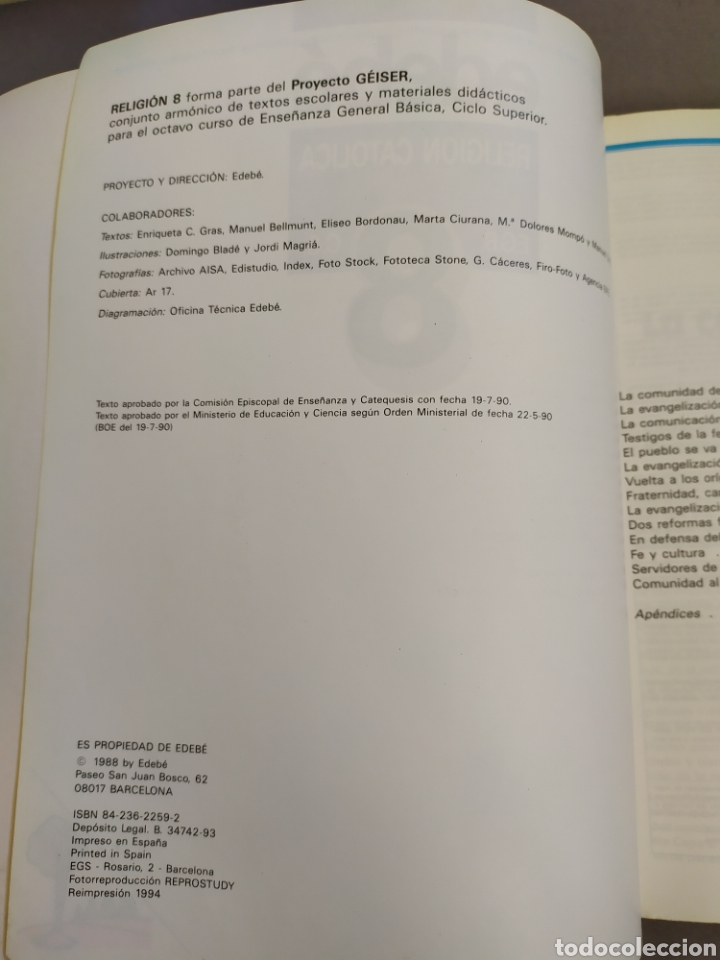 Libros de segunda mano: Religi&oacute;n cat&oacute;lica. 8&deg; E.G.B - Foto 3