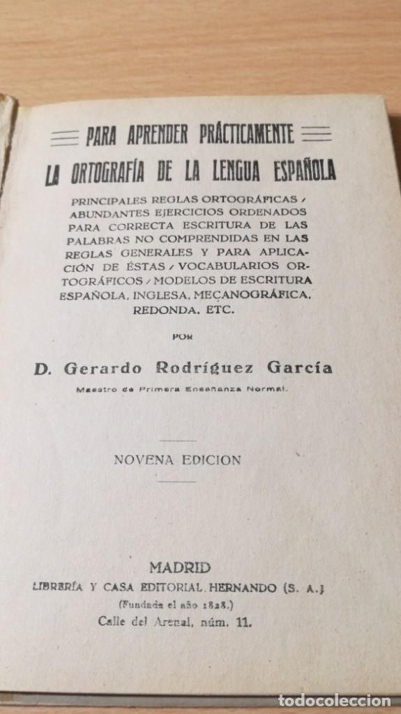 Libros de segunda mano: PARA APRENDER PRACTICAMENTE ORTOGRAFIA LENGUA ESPA&Ntilde;OLA - GERARDO RODRIGUEZ	 / 	M 101 - Foto 4