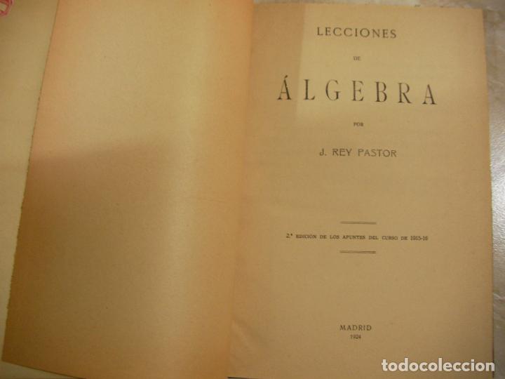 Libros de segunda mano: ANTIGUO LIBRO DE TEXTO - LECCIONES DE ALGEBRA - CG7 - Foto 2