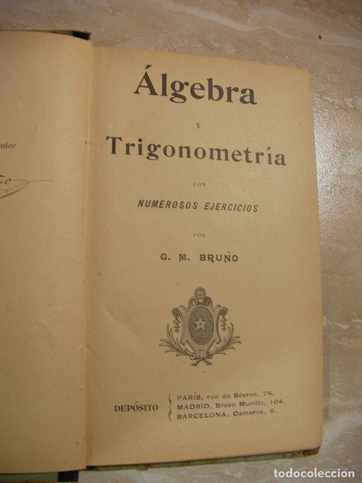Libros de segunda mano: ANTIGUO LIBRO DE TEXTO - ALGEBRA Y TRIGONOMETRIA - Foto 2