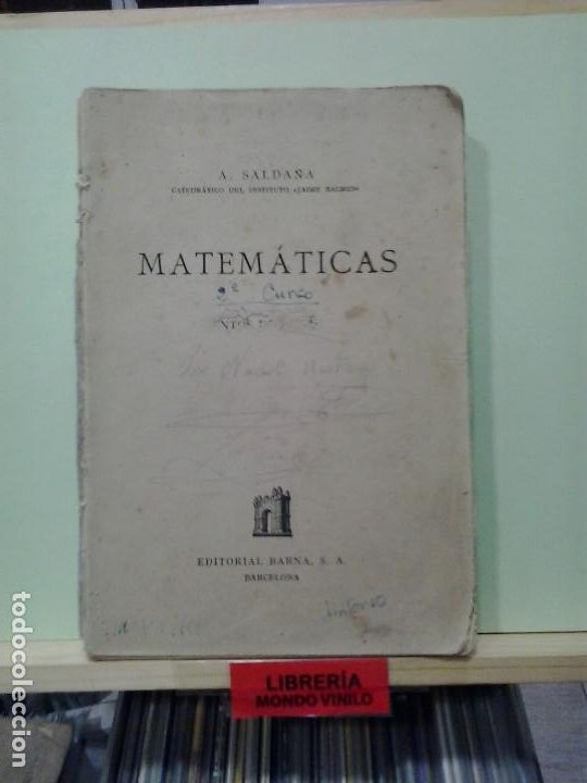 Libros de segunda mano: LMV - Matem&aacute;ticas. A. Salda&ntilde;a - Foto 1