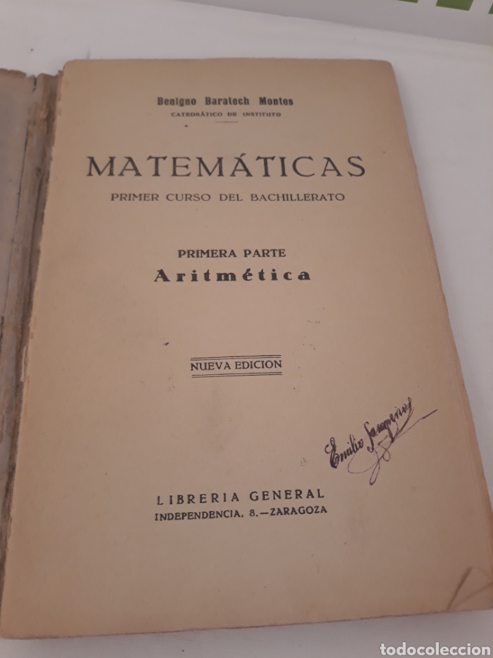 Libros de segunda mano: Matematicas.Baratech.1er curso del bachillerato. - Foto 3